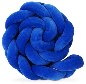 Bettschlange geflochten 200 cm [Blau] Bettumrandung Zopfschlange Babybett Schlange