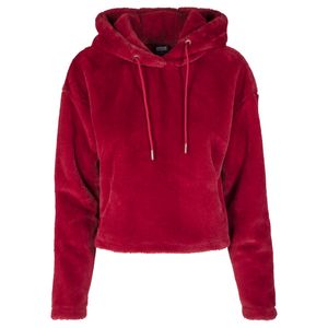 Urban Classics Damen Hoodie Ladies Oversize Short Teddy Hoody Burgundy-M