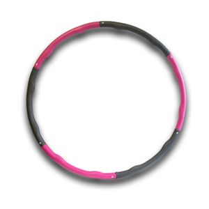 Hula-Hoop Fitness Reifen, 6-teilig, 1,2 Kg, Durchmesser 100 cm, Hüftmassage Gymnastik stabil Rosa