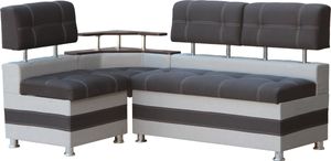 Eckbank "Latte" Sitzbank Essecke Anthrazit Grau Modern mit Ablage und Stauraum