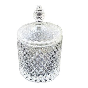 Kristallschale mit Deckel Zuckerdose Bonboniere Bonbonglas Glas Schale Kristall