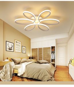 LED Deckenlampe XW809White-54cm 120W mit Fernbedienung Lichtfarbe/Helligkeit einstellbar dimmbar weiß lackierte Metallrahmen LED Wohnzimmerleuchte