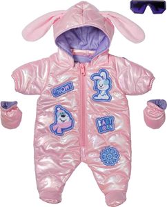 BABY born Deluxe Skianzug mit Hasenohren, mit Sonnenbrille und Handschuhen für 43 cm große Puppen, 834190 Zapf Creation