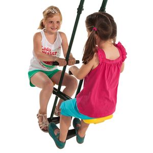 GARTEN-NEXT Doppelschaukel Metallschaukel FLEX Doppelsitz für zwei Kinder Spielplatz