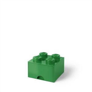 LEGO Aufbewahrungsbox mit Schublade mit 4 Noppen, dunkelgrün