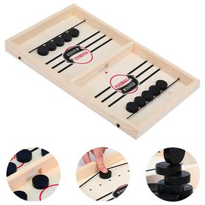 Holztischhockey, Brettspiel für Kinder, für Wettbewerb und Geselligkeit, Familienspiel, 10 Bälle, 35 x 22 cm - Foosball