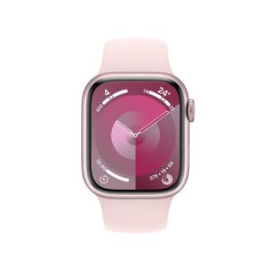 Apple Watch Series 9 Aluminium Rosé Rosé 41 mm SM 130-180 mm Umfang Hellrosa GPS