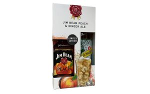 Jim Beam® Peach (0,7L alc. 32,5% vol.) & Ginger Ale (1 L) in Geschenkbox