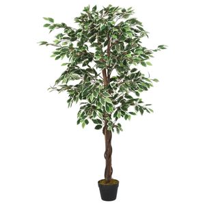 vidaXL Umelý strom Ficus 630 listov 120 cm zelený