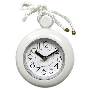 Design Badezimmer-Uhr aus Kunstoff, Quarz-Uhrwerk , Weiß, Ø 115 mm