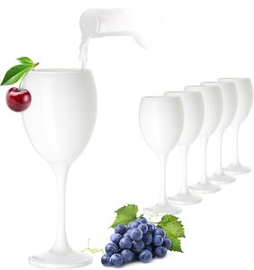 Weiße Weingläser Wasserglas Set 6 Teilig 130ml (max. 320ml) aus Glas massiv Weißweingläser Rotweingläser