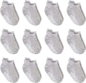 12 Paar Baby Socken Antirutsch Kinder Kleinkinder Rutschfeste Socken für Baby Jungen und Mädchen Warme Kuschelsocken，1-3 Jahre