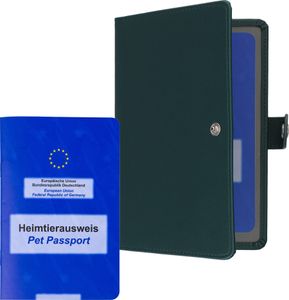 kwmobile Impfpass Hülle für Tiere - Schutzhülle für EU Heimtierausweis - Haustier Impfausweis Cover Kunstleder - kompatibel mit deutschem Impfausweis