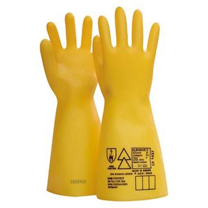 Elektriker Handschuhe 1000 Volt, Elektro Handschuh, Naturlatex, störlichtbogen, säure- u. ölbeständig Größe:10
