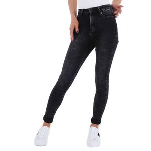Ital-Design Damen High Waist Jeans von Gollop Gr.  - black