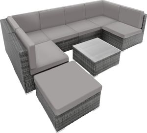 Rattan Lounge Venedig für 6 bis 7 Personen widerstandsfähig