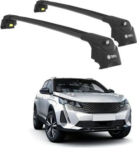 TURTLE DACHTRÄGER AIR-2 , Schwarz PEUGEOT 3008 ALL 2017 - 2024 (SUV)