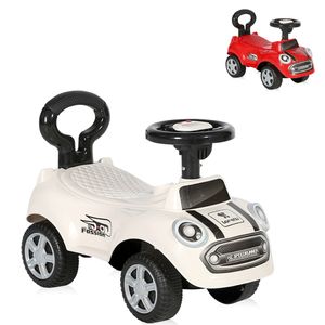 Lorelli Mini Sport Car, proti převrácení, opěradlo s funkcí hudby v bílé barvě