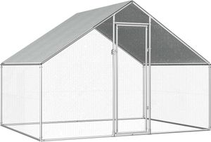 vidaXL Vonkajšia klietka pre kurčatá 2,75x2x1,92 m Pozinkovaná oceľ