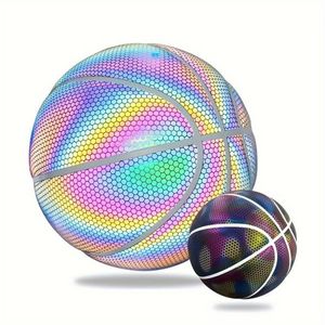 Reflektierender Basketball Holografisch, leuchtend und hell für Spiele am Abend, Basketballgeschenke für Kinder - FLASHBALL