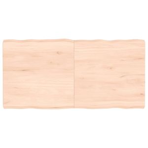 [Home] Tischplatte 120x60x6 cm Massivholz Eiche Unbehandelt Baumkante , Neue Mode 2024 im häuslichen Leben