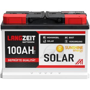 Langzeit Solarbatterie 100Ah 12V Wohnmobilbatterie Batterie ersetzt 90Ah