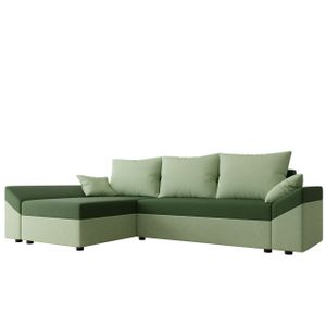 Mirjan24 Ecksofa Dante L, Eckcouch, Couch mit Bettkasten und Schlaffunktion, L-Form, Wohnzimmer (Farbe: Mikrofaza 0009 + Mikrofaza 0010)