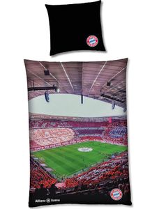 FC Bayern München Möbel Bettwäsche Allianz Arena, 135 x 200 cm Bettwäsche 100% Baumwolle Bettwäsche 135 x 200 cm fball