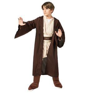 Kinder Star Wars Jedi Knight Cosplay Tops Hose Robe Gürtel Anzug Party Halloween Cosplay Costume Geschenk Braun Gr. L