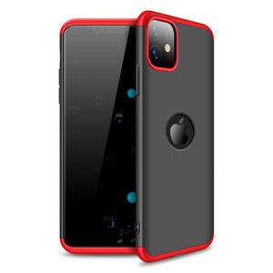 Hülle für iPhone 11 360 Grad Schutz mit Displayglas Schutzglas Bumper Cover iPhone 11 Farbe: Schwarz; Rot