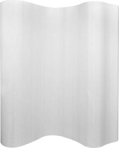 The Living Store Raumteiler Bambus Weiß 250×165 cm