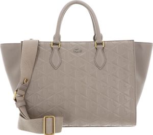 LACOSTE Leder Schultertasche Handtasche Top Handle Bag Simply Taupe beige LACOSTE Leder Schultertasche Handtasche Top Handle Bag Simply Taupe beige