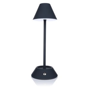 Nordstern LED Akku Tischlampe mit Touchfunktion - Wiederaufladbare Tischleuchte mit USB-C Kabel - Warmweiß Dimmbar 3000K-6000K - 28,5 cm Dunkelblau