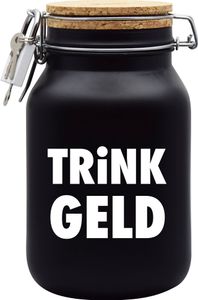 Spardose Geld Geschenk Ideen Trink Geld Schwarz Größe XL 2 Liter