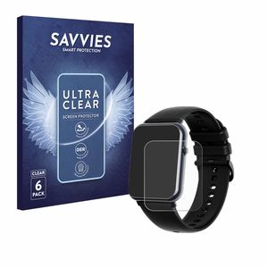 6x Savvies Schutzfolie für Mutoy Smartwatch 1.69" Folie Klar