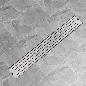 Eleganten-Stil Duschrinne 830x140 cm Edelstahl Linien-Design DE70786