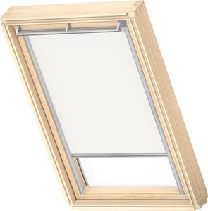 VELUX Original Verdunkelungsrollo für VELUX dachfenster S08, SK38, Weiß, Grauer Führungsschiene
