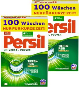 Persil Universal Pulver Waschmittel 2x100 Waschladungen Vollwaschmittel Waschen