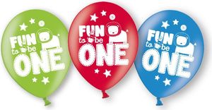 6 Luftballons 1. Geburtstag Junge Tiere