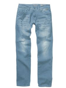 Hero Stretch Sommer Jeans Hose - Portland Slim Straight Fit - Blue Stone Used(W36,L32)