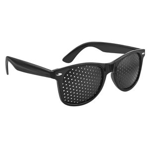 WEBBOMB Augentrainer Lochbrille pinhole glasses Gitterbrille Loch Brille Rasterbrille Augen Entspannung mit faltbaren Bügeln Modell R/B