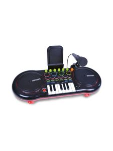 Bontempi DJ-Mischer mit Mikrofon und Tastatur 53,5 cm schwarz