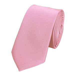 Fabio Farini - Krawatte - einfarbige Herren Schlips - Unicolor Krawatte in 6cm oder 8cm Breite Schmal (6cm), Rosa perfekt als Geschenk