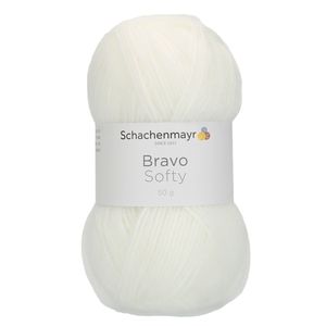 Schachenmayr Bravo Softy, 50g Weiß Handstrickgarne