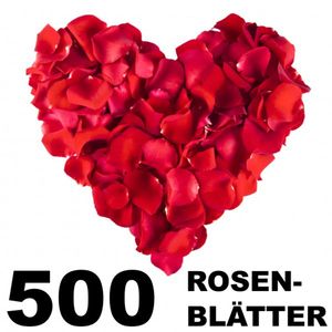 500 Rosenblätter Rosenblüten Blütenblätter Hochzeit Deko weiß o. rot, Farbe:Rot
