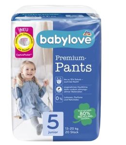 Babylove, Pampers, Größe 5 (13-20kg), 20 Stück