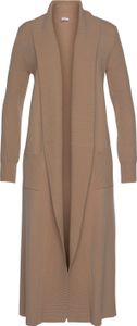 LASCANA Longstrickjacke camelfarben Größe 44/46