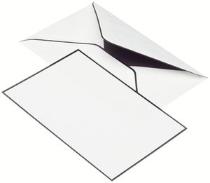 Rössler Papier 22313701 Trauermappe Karten+Umschläge - DIN A6/C6, weiß, je 5 Stück