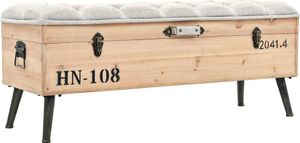 vidaXL Sitzbank mit Stauraum 110 cm Massivholz Tanne