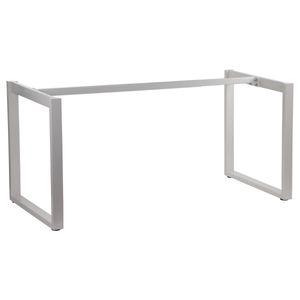 Metalowy ramowy stelaż do biurka lub stołu NY-131A, regulowana długość, regulowane nóżki, wymiary 100-160x60x72,5 cm, kolor biały